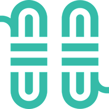 Geometric design with turquoise lines